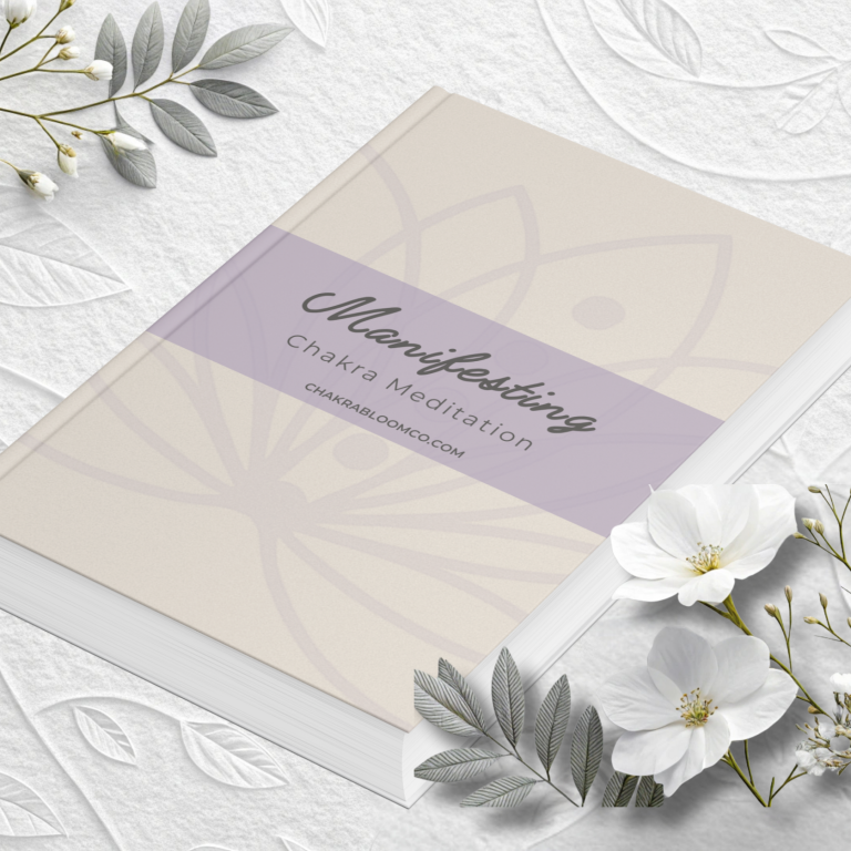 A light beige book cover titled "Manifesting: Chaos to Creation" with floral accents.